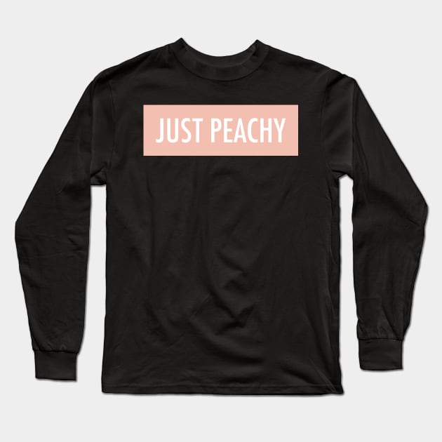 Just Peachy Healthy Vegetarian Diet Long Sleeve T-Shirt by mangobanana